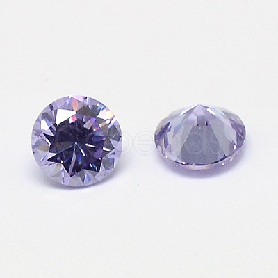 Lilac Faceted Diamond Grade A Cubic Zirconia Pointed Cabochons X-ZIRC-M002-6mm-004-1