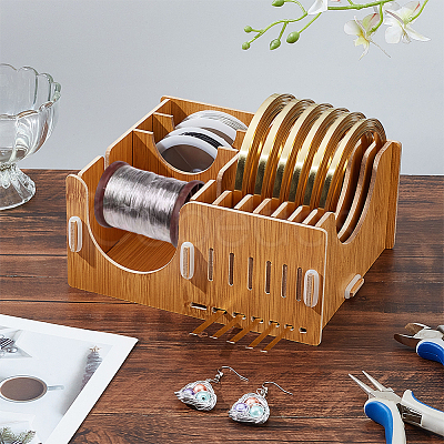 DIY Wooden Copper Foil Tape Dispenser AJEW-WH0270-375B-1