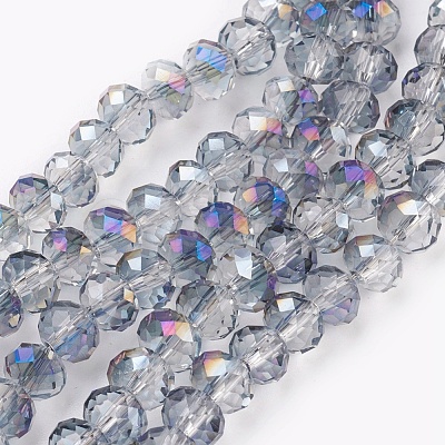 Electroplate Glass Beads Strands GLAA-K027-HR-B01-1