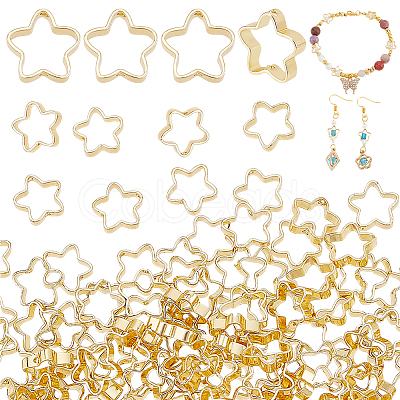 120Pcs Rack Plating Brass Bead Frames KK-PH0010-78G-1