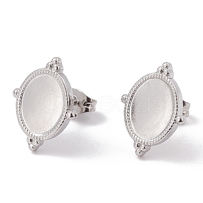 Non-Tarnish 304 Stainless Steel Stud Earring Findings LS-EJEW-G338-04P-1