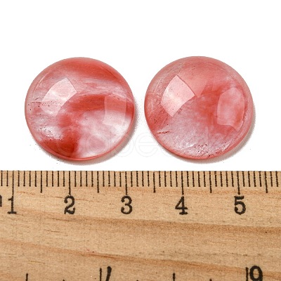 Cherry Quartz Glass Cabochons G-C115-02A-04-1