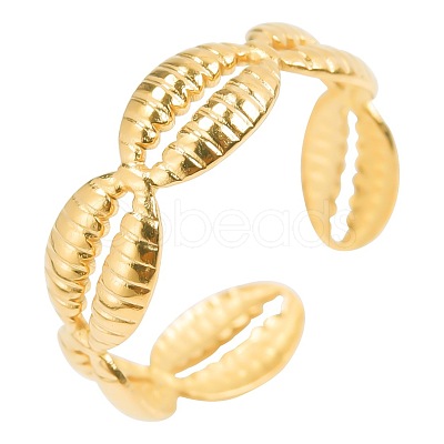 Vintage 304 Stainless Steel Shell Couple Rings DS4620-2-1