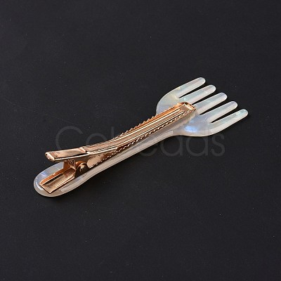 Acrylic Alligator Hair Clips OHAR-P020-03G-1