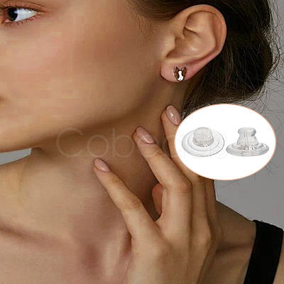 10Pcs Silicone Ear Nuts FIND-LP0005-63S-1