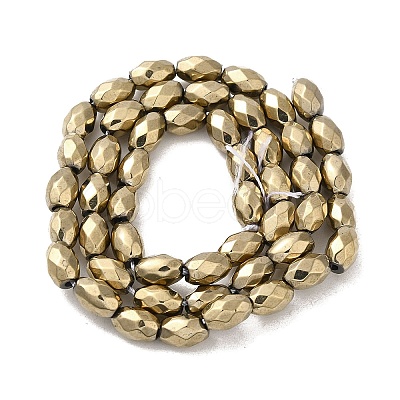 Electroplated Strong Magnetic Synthetic Hematite Beads Strands G-P518-02D-1