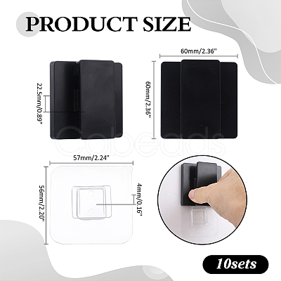 ABS Plastic Wall-mounted Toothpaste Holder AJEW-WH0796-10B-1
