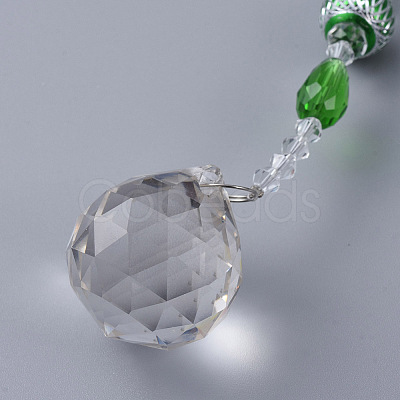 Faceted Crystal Glass Ball Chandelier Suncatchers Prisms AJEW-G025-A06-1