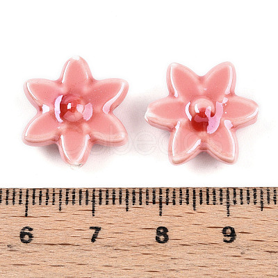 Glazed Porcelain Beads Strands PORC-N008-10H-1