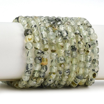 Natural Prehnite Beads Strands G-B171-A01-4x4mm-1