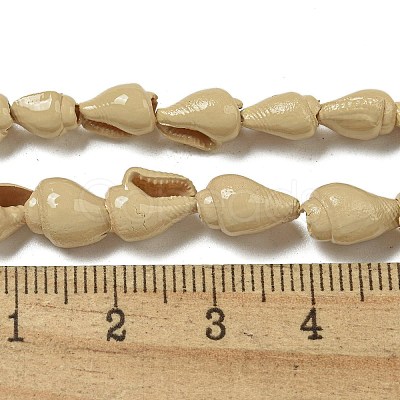 Spray Painted Natural Spiral Shell Beads Strands X1-BSHE-G039-08D-1