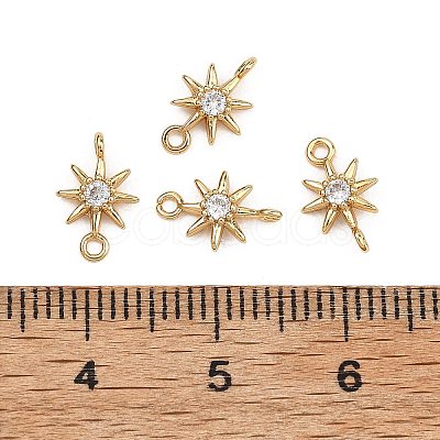 SHEGRACE Brass Clear Cubic Zirconia Charms XGRQ2O907-426G-1