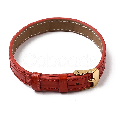 Imitation Leather String Bracelets with Stainless Steel Buckles AJEW-Z053-01A-1