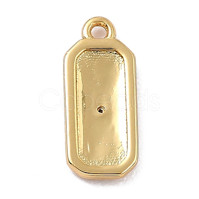 Brass Micro Pave Cubic Zirconia Charms ZIRC-I054-12G-06-1