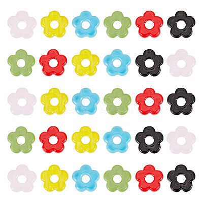 20Pcs Handmade Lampwork European Beads LAMP-GO0001-09-1