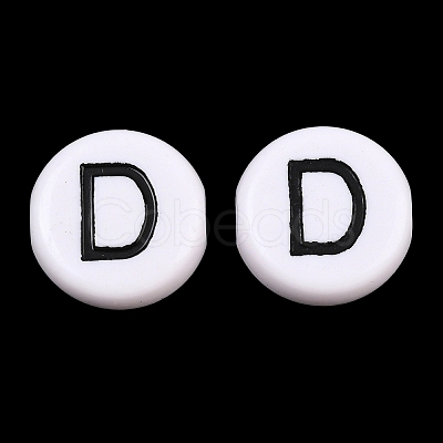 Opaque White Acrylic European Beads AC-CBA3BDD-01D-1