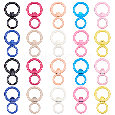 30Pcs Spray Painted Alloy Swivel Clasps FIND-SP0004-94-1
