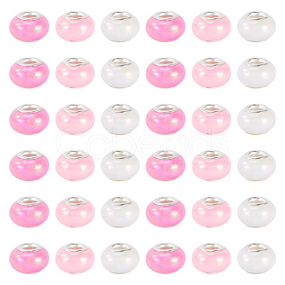 150Pcs Opaque Resin European Beads RESI-TA0004-61C-1