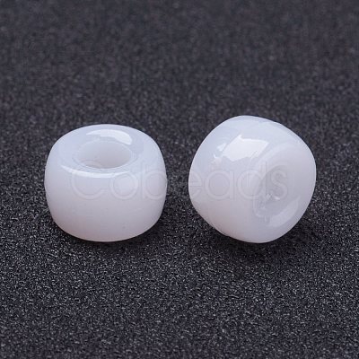 Opaque Acrylic European Beads X-PL338-1-1