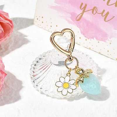 Acrylic Strawberry Pendant Decoration HJEW-SW00120-05-1