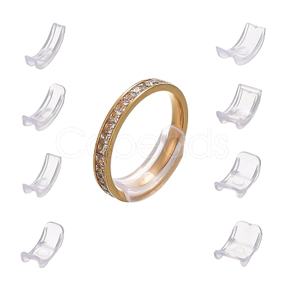 8Pcs 8 Sizes Plastic Invisible Ring Size Adjuster TOOL-YW0001-16-1