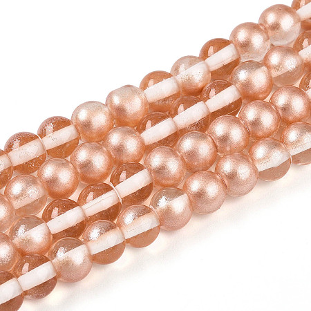 Baking Paint Transparent Glass Beads X1-DGLA-N011-6mm-04-1