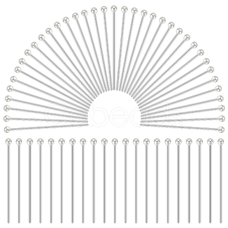 60Pcs 925 Sterling Silver Head Pins STER-PH0001-87-1