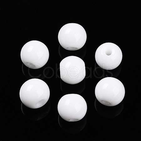 Opaque Solid Color Glass Beads X1-GLAA-N007-6mm-A02-1