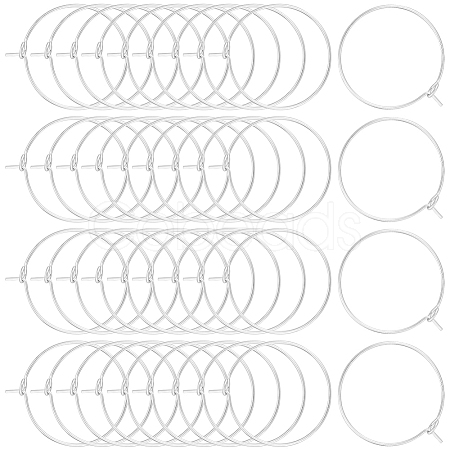 100Pcs 316 Surgical Stainless Steel Wine Glass Charms Rings STAS-BBC0005-97B-1