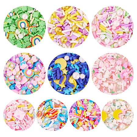 70G 10 Styles Handmade Polymer Clay Sprinkles Mix CLAY-SW0001-03B-1