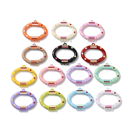 Spray Painted Alloy Spring Gate Ring PALLOY-Z018-03-1