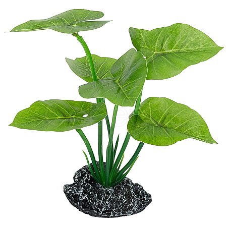 Plastic Artificial Green Leaf Aquarium Plant AJEW-SP0006-20-1