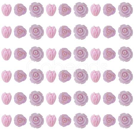 60Pcs 3 Styles Dyed Synthetic Coral Carved Beads CORA-SC0001-21B-1