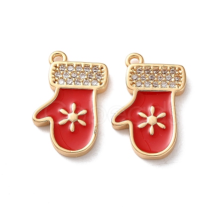 Brass Micro Pave Cubic Zirconia Pendants X1-KK-D420-01G-01-1