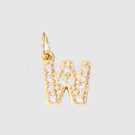 Stainless Steel Cubic Zirconia Pendants with Jump Rings FIND-PW0024-08W-1