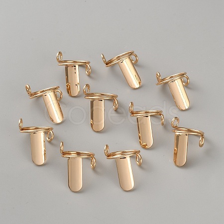 10Pcs Brass False Nail Rings FIND-WH0436-67G-1