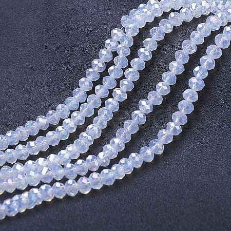 Electroplate Glass Beads Strands EGLA-A034-J6mm-B06-1