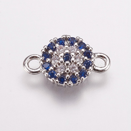 Brass Micro Pave Cubic Zirconia Links ZIRC-E143-47P-1
