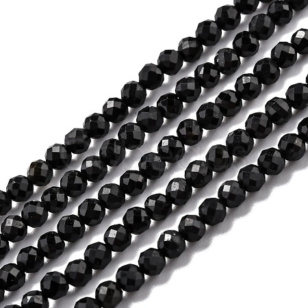 Natural Black Tourmaline Beads Strands X-G-H266-11A-1