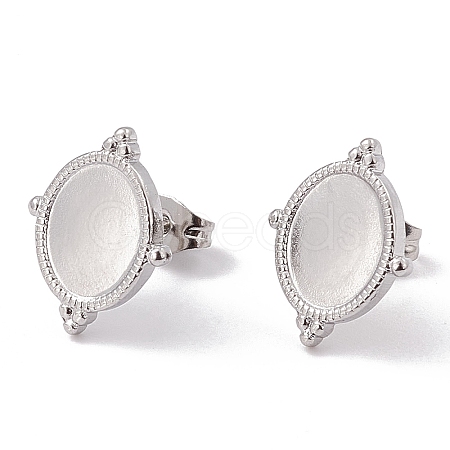 Non-Tarnish 304 Stainless Steel Stud Earring Findings LS-EJEW-G338-04P-1