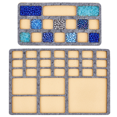 2Pcs 2 Styles Felt Bead Design Boards AJEW-BC0007-97-1