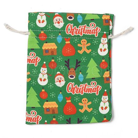 Christmas Theme Cloth Printed Storage Bags ABAG-F010-02C-02-1