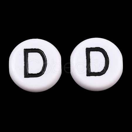 Opaque White Acrylic European Beads AC-CBA3BDD-01D-1