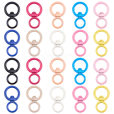 30Pcs Spray Painted Alloy Swivel Clasps FIND-SP0004-94-1