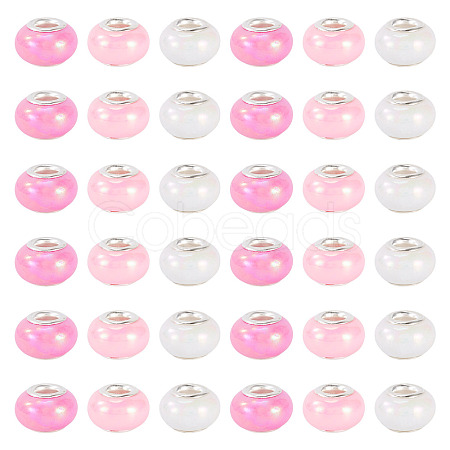 150Pcs Opaque Resin European Beads RESI-TA0004-61C-1