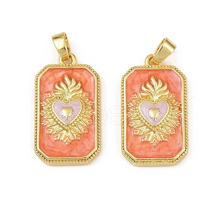 Brass Enamel Pendants X-KK-L190-008G-01-1