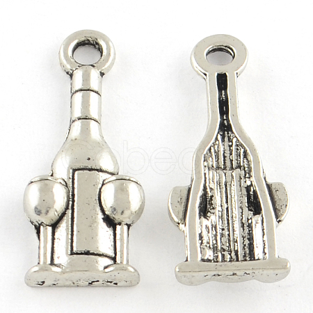 Tibetan Style Bottle Alloy Pendants TIBEP-Q054-31AS-RS-1