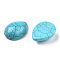 Craft Findings Dyed Synthetic Turquoise Gemstone Flat Back Teardrop Cabochons, Cyan, 29~30x39~40x8mm