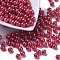 Imitation Pearl Acrylic Beads, Dyed, Round, Red, 4x3.5mm, Hole: 1mm, about 18100pcs/pound