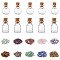 PandaHall Elite DIY Wishing Bottle Making Kits, Including Glass Bottles and Natural Gemstone Chip Beads, Containers: 26.5x14mm, Bottleneck: 8mm in diameter, Capacity: 2ml(0.06 fl. oz), 10pcs/set